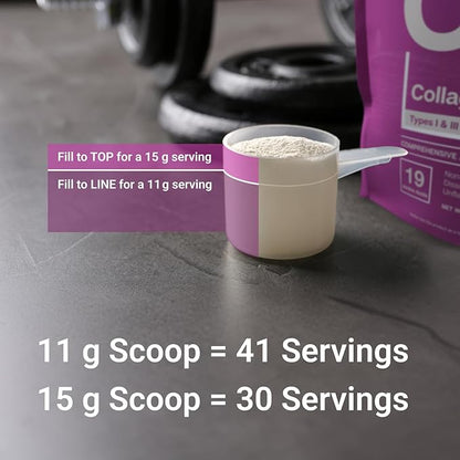 Essential Elements Hydrolyzed Collagen Peptides Powder - Supplement for Joint, Skin, Hair, & Nail Support Types I III Non-GMO, Hormone-Free, Grass-Fed 41 Servings