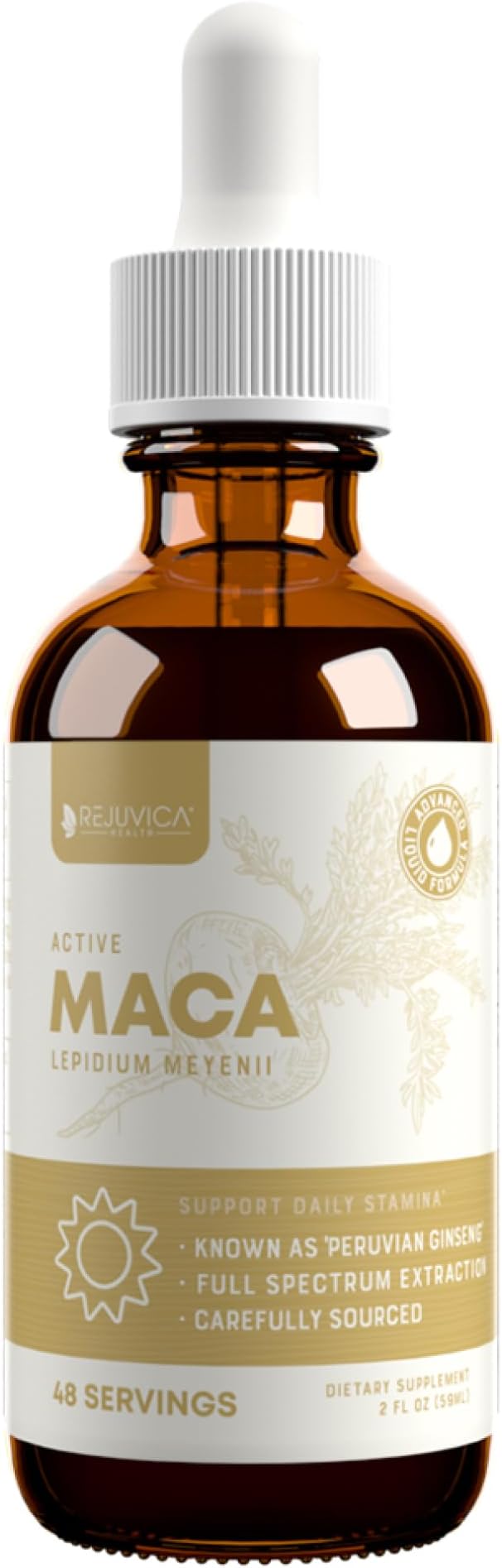 Rejuvica Health Active Maca - Advanced Maca Root Extract - Peruvian Ginseng - Liquid Delivery for Better Absorption - Supports Energy & Vitality