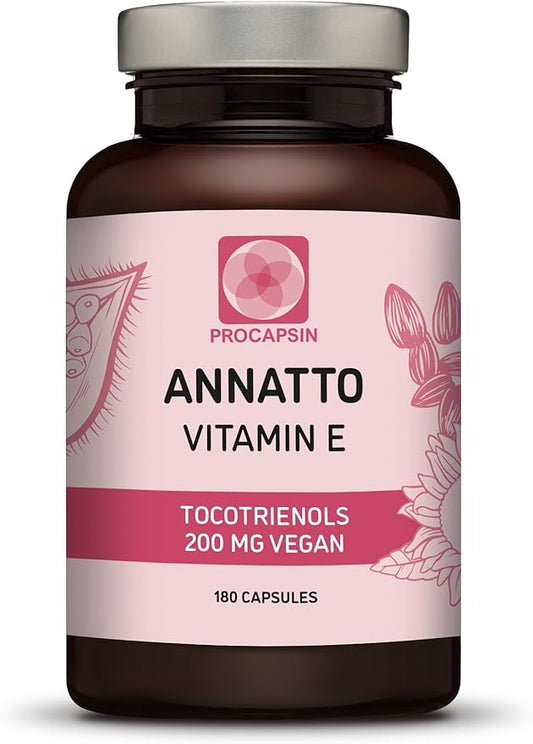 KALA HEALTH Annatto Tocotrienols Vegan Vitamin E Supplements, Tocopherol Free, Eannatto Capsules Without PAH's and contaminants - Improved from Deltagold - 200mg - Non-GMO & Antioxidant (180)