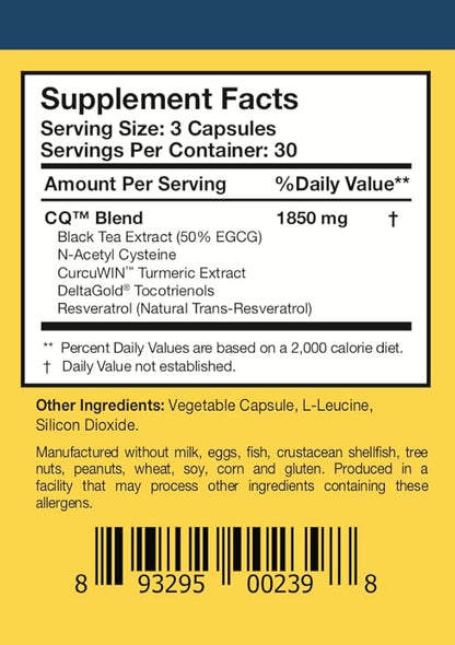 Researched Nutritionals CytoQuel with N-Acetyl Cysteine, Herbal Supplements & Turmeric Extract - Promote Healthy Cytokine Function for Immune Support, Sleep & Physical Comfort (90 Capsules)