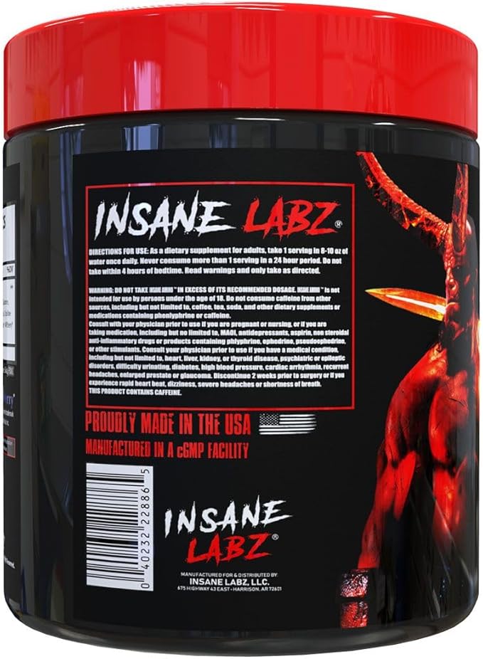 Insane Labz Hellboy Bundle, Psychotic Hellboy Pre Workout and Insane Amino BCAA, Increase Muscle Mass, Strength, Focus and Recovery Time, Fruit Punch