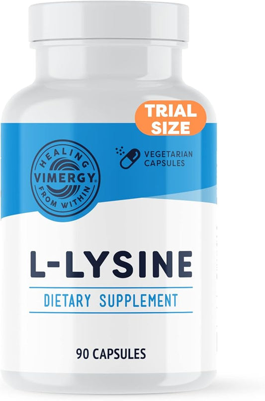 Vimergy L-Lysine – Promotes Healthy Skin, Hair & Nails* – Supports Healthy Metabolism* – Vegan, Non-GMO & Gluten-Free – 90 Capsules