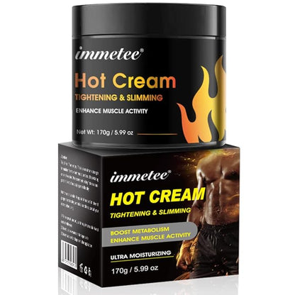 Hot Cream for Belly Fat Burner, Hot Cream Cellulite and Fat Burner, Sweat Fat Burning Gel, Workout Enhancer For Shaping Waist, Abdomen and Buttocks Slimming Cream for Men and Women-170g