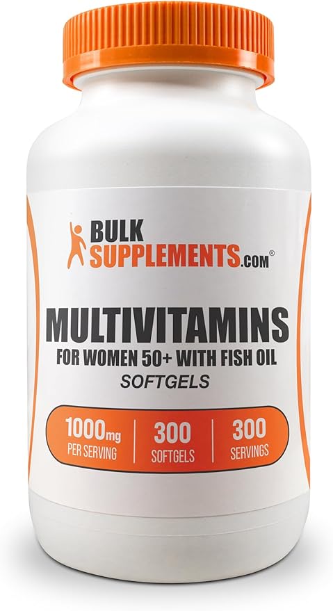 BulkSupplements.com Multivitamin for Women 50 Plus Softgels - Women's Daily Vitamins, Multimineral Supplement - Complete Multivitamin with Fish Oil - 1 Softgel per Serving, 300 Count (Pack of 1)
