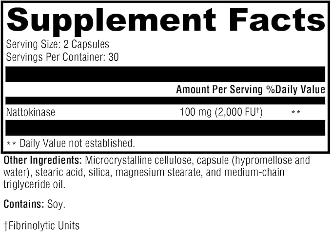 XYMOGEN Nattokinase - Nattokinase 2000 FU Blood Pressure Supplements - Heart Health, Blood Circulation and Blood Pressure Support - Gluten Free, Vegan, Non GMO (60 Capsules)
