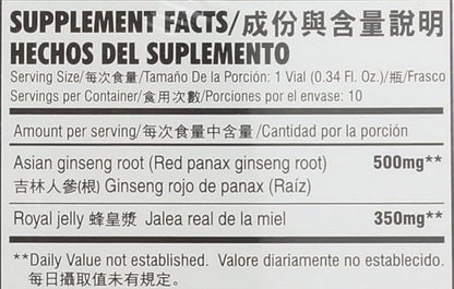 Prince of Peace Red Ginseng - Royal Jelly - 10 cc - 10 Count