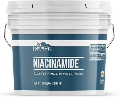 Earthborn Elements Niacinamide 1 Gallon, Flush Free Vitamin B3, Supplement Powder
