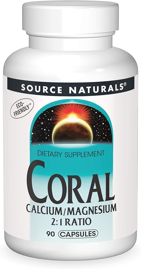 Source Naturals Coral Calcium with Magnesium Capsules, 90 Capsules