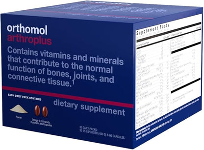 Orthomol Arthroplus, 30-Day Supply, Advanced Bone & Joint Health Supplement with Collagen, Glucosamine & Chondroitin, Advanced Version of Orthomol Osteo