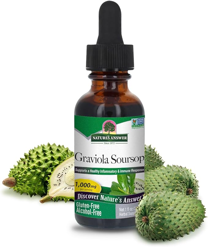 Nature's Answer Graviola Soursop Extract Alcohol Free 1 Ounce Extract