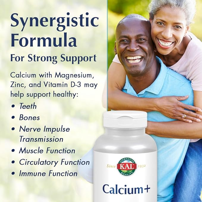 KAL Calcium Plus Tablets, 1000 mg, 200 Count