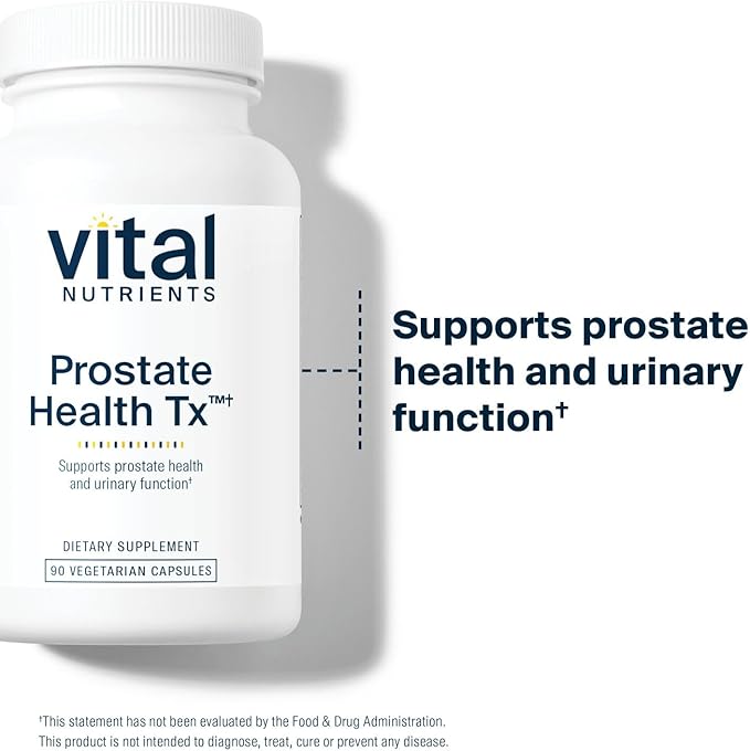 Vital Nutrients - Prostate Health Tx - Evidence-Based Prostate Support - 90 Vegetarian Capsules per Bottle