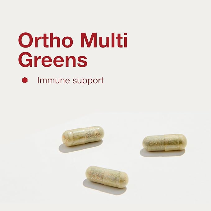 PROTOCOL FOR LIFE BALANCE Ortho Multi Greens - Multivitamin with Green Superfoods - with Vitamins C, B6, B12 & More - with Spirulina, Chlorella & Alfalfa - Iron Free - Non-GMO - 180 Veg Caps