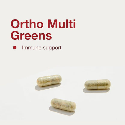 PROTOCOL FOR LIFE BALANCE Ortho Multi Greens - Multivitamin with Green Superfoods - with Vitamins C, B6, B12 & More - with Spirulina, Chlorella & Alfalfa - Iron Free - Non-GMO - 180 Veg Caps