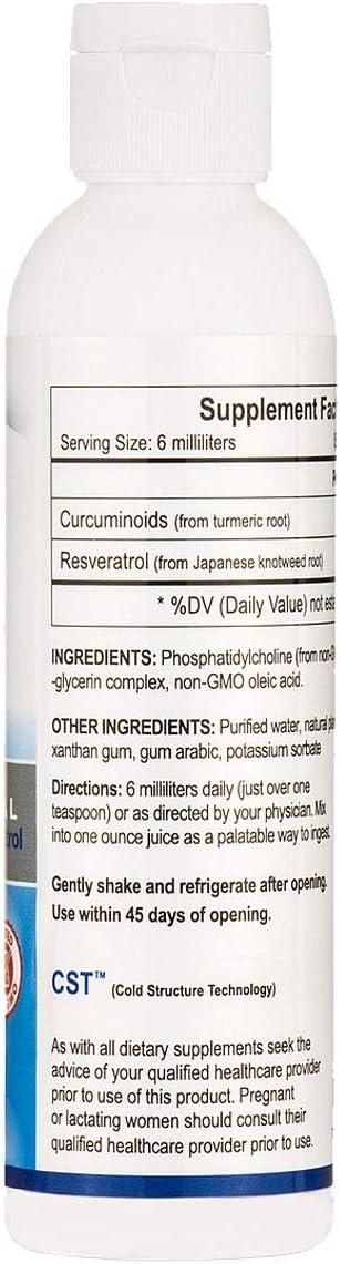 Liposomal Structured Curcumin/Resveratrol, 6 fl.oz