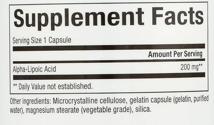 Natural Factors Alpha-lipoic Acid 200mg Capsules, 60-Count