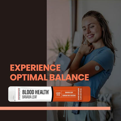 JungKwanJang Blood Health Banaba Leaf Extract (100mg), Carob Pods, Korean Red Ginseng Everytime Extract Sticks for Circulation, Post Meal, Energy, 10 Count