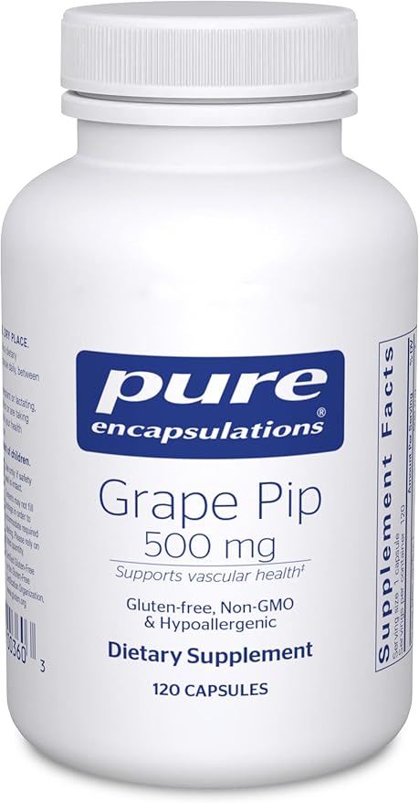 Pure Encapsulations Grape Pip 500 mg | Supports Vascular Health | 120 Capsules