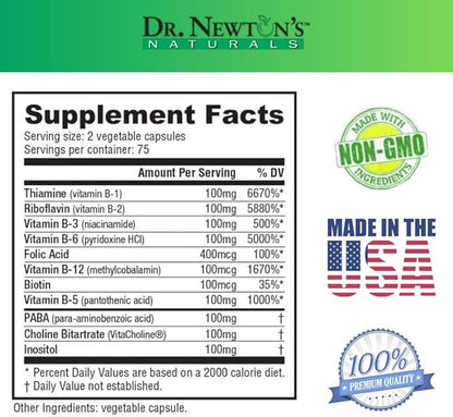 Vital B100 Vitamin B Complex Supplement 60 Capsules
