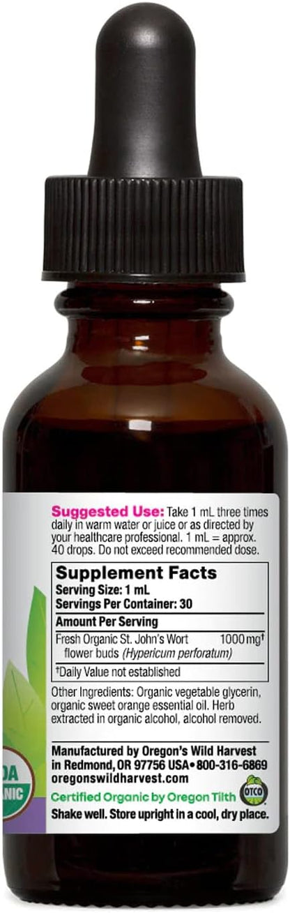 Oregon's Wild Harvest Fresh Organic St. John's Wort Extract, 1 Fluid Ounce