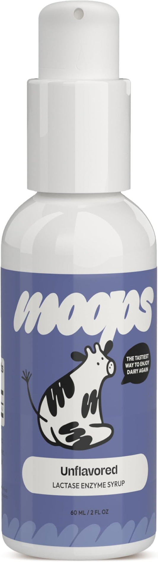 Lactase Enzyme Drops 2oz – Delicious Unflavored Flavor – 10,000 FCC Units for Fast Acting Dairy Relief – Customizable Dosing for Lactose Intolerance – Portable Twist-to-Lock Pump