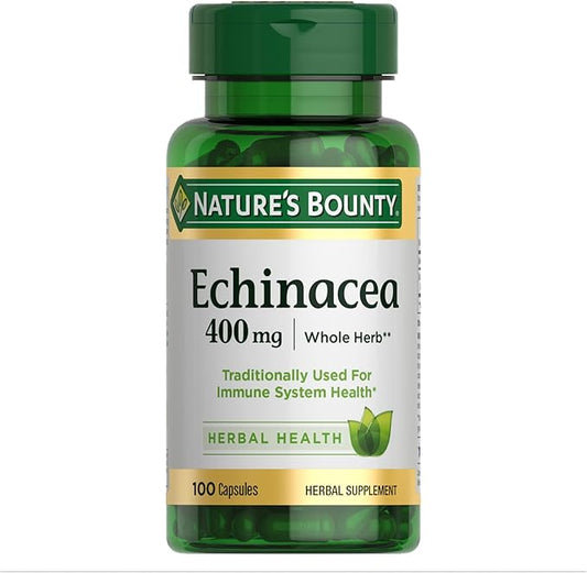 Echinacea by Nature's Bounty, Herbal Supplement, Supports Immune Health, 400mg, 100 Capsules