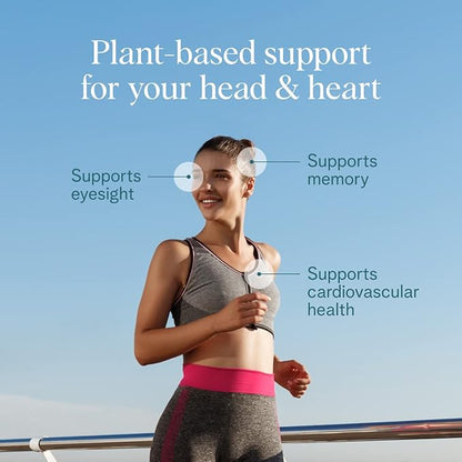 Ora Organic Vegan Omega 3 Supplement - 500mg DHA for Brain, Eye, and Heart Health - Made from Sustainable Algae - 60 Capsules