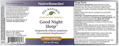 Native Remedies Good Night Sleep for Relief of Occasional Sleeplessness, 2 fl. oz.