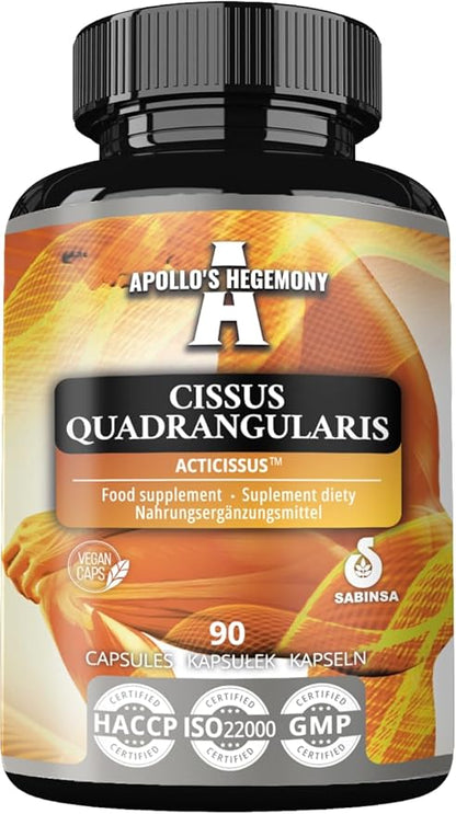 APOLLO'S HEGEMONY Cissus Quadrangularis 500 mg Contains 10% of Ketosterones - 90 Vegan Capsules - 3 Months Supply - for Supporting a Healthy Body Weight - Dietary Supplement