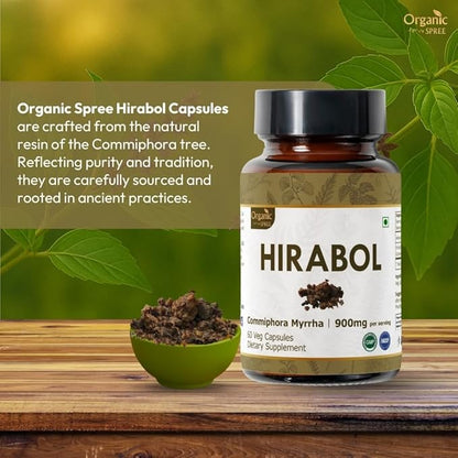 HIRABOL 60 Capsules | Commiphora myrrha (Hirabol) | 900mg per Serving | Natural 60 Capsules - Pack of 2