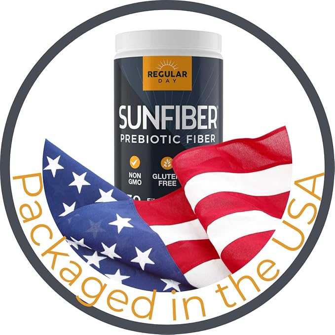 Sunfiber, Prebiotic Fiber Supplement for Digestive Health - Promotes Gentle Regularity | Gluten Free, Vegan, Dairy Free, Non-GMO, Keto, Tasteless | One Simple Ingredient | 30 Servings