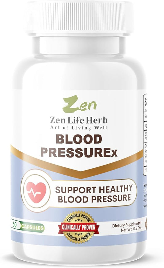 Blood PressuREx - Heart Health Blood Pressure Support Supplement-Support Blood Pressure & Healthy Circularity Naturally Ginseng Plus Blend 100% Pure Plant-Based Supplement (60 Capsules)
