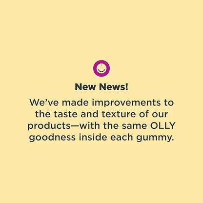 OLLY Daily Energy Gummy, Caffeine Free, Vitamin B12, CoQ10, Goji Berry, Adult Chewable Supplement, Tropical Flavor - 60 Count (Pack of 2)