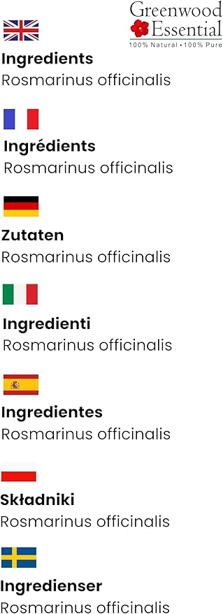 Pure Rosemary Powder (Rosmarinus officinalis) Organic Certified 100% Natural Therapeutic Grade 200gm (7.05 oz)