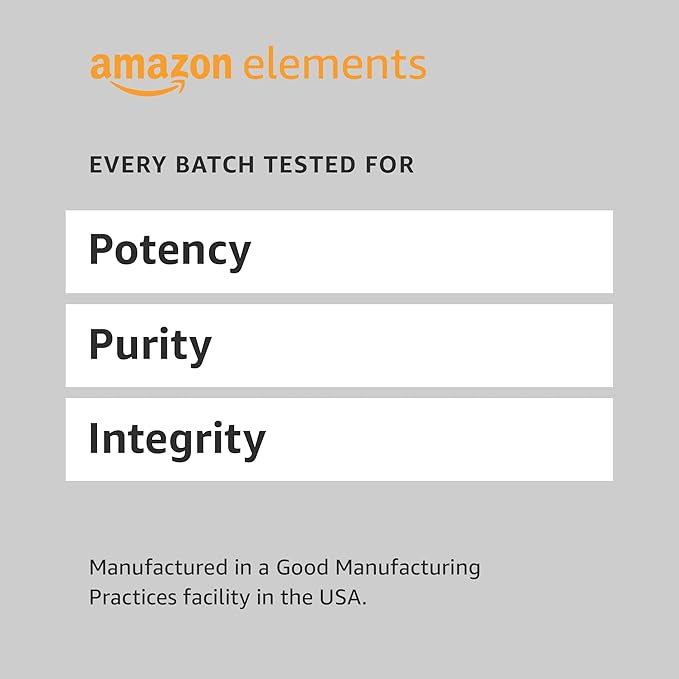 Amazon Elements Folic Acid 800 mcg per Serving, Dietary Supplement for Healthy Prenatal Development, 6 Months of Supply (Pack of 2)
