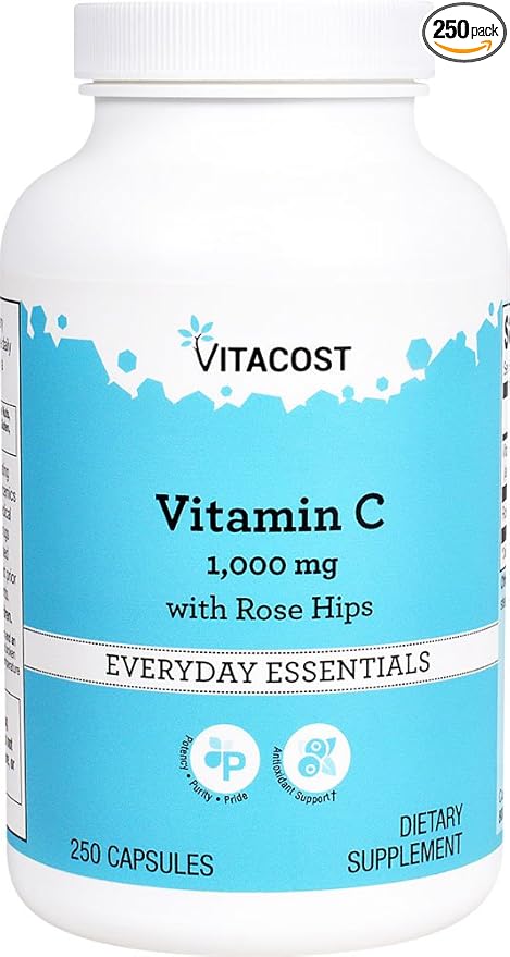 Vitacost Vitamin C with Rose Hips - 1000 mg - 250 Capsules