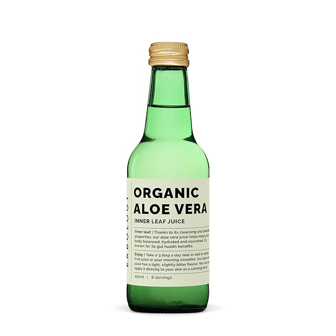 Organic Aloe Vera Inner Leaf Juice 8.5 fl oz - 8 Servings - Acemannan Polysacharides > 2500mg/l