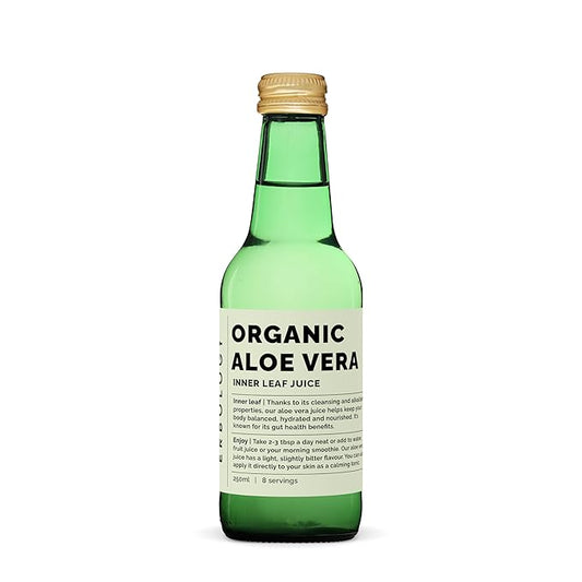 Organic Aloe Vera Inner Leaf Juice 8.5 fl oz - 8 Servings - Acemannan Polysacharides > 2500mg/l