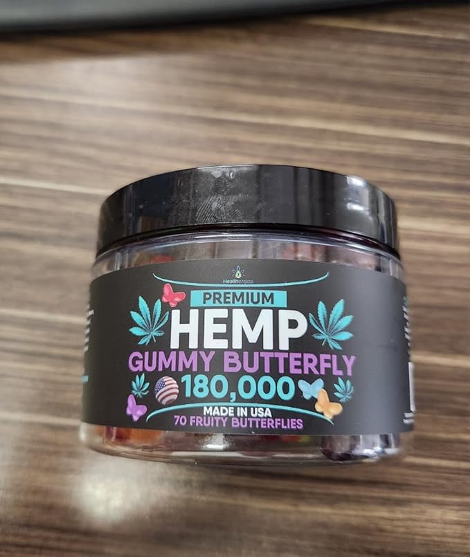 Hemp Gummies High Potency Natural Omega 3 6 9-Pure Calm and Serene-70 Count-Made in US