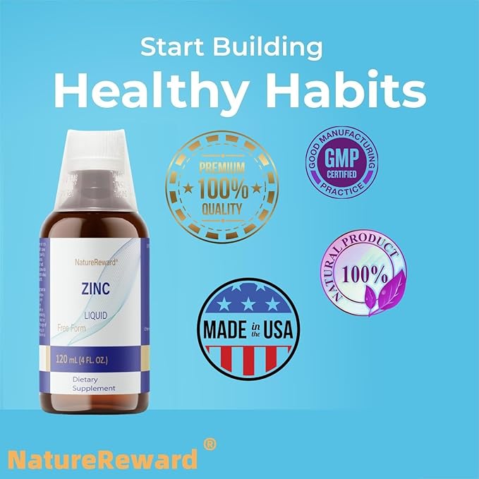Organic Liquid Zinc, 60 Servings – Alcohol Free Zinc Sulfate – Supports Immune Health & Metabolism – Antioxidant – Gluten-Free, Non-GMO, Vegan & Paleo Friendly (120 ml), 4 FL OZ