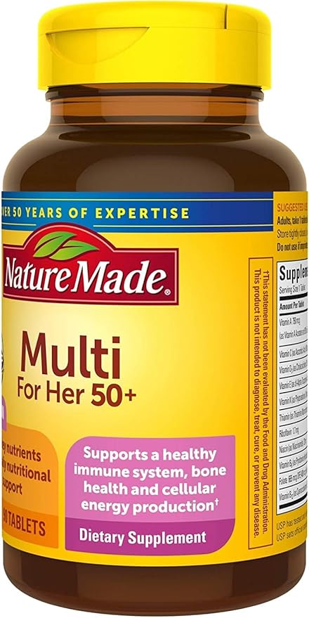 Nature Made Multi for Her 50+ Vitamin/Mineral Tablets 90 ea (Pack of 4)