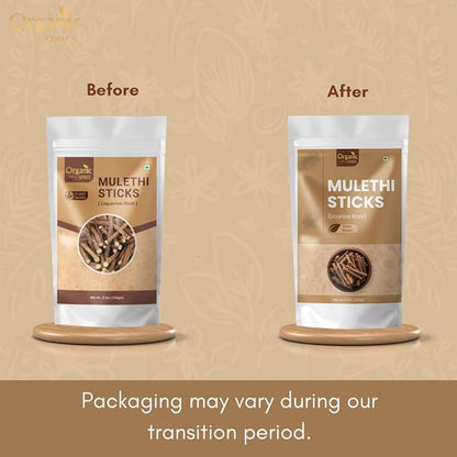 Organic Spree Licorice - Mulethi Sticks - 5.3oz (150gm) Pure and Natural Yashtimadhu - Jethimadh 150gm - Pack of 3