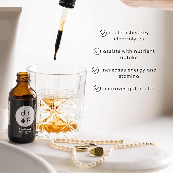 Drop Supplements Organic Trace Minerals Electrolyte Drops, Vitamin D3+K2 Drops and Vitamin B12 Liquid Drops Bundle