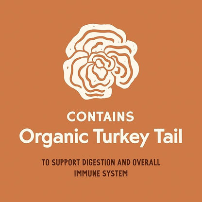Super Blend Powder, Mushroom Mycelium and Dog Probiotic Supplement for Brain and Digestive Health, Turkey Tail & Probiotics, 90 Servings