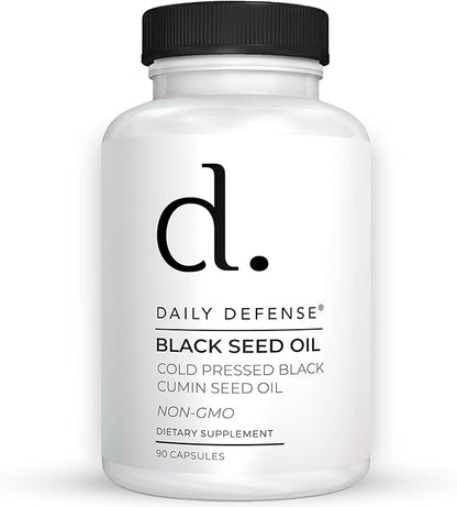 Cold Pressed Black Seed Oil Capsules - 90 Count - Nigella Sativa for Hair, Skin & Enhanced Immunity - Vegan, Gluten-Free, Non-GMO Black Cumin Seeds Oil