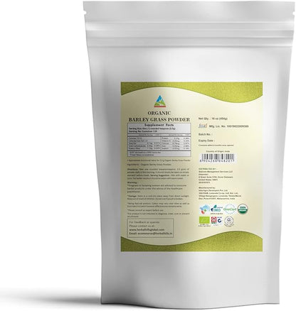 HERBAL HILLS Barley Grass Powder and Neem Powder Leaf Leaves Combo Pack of 2