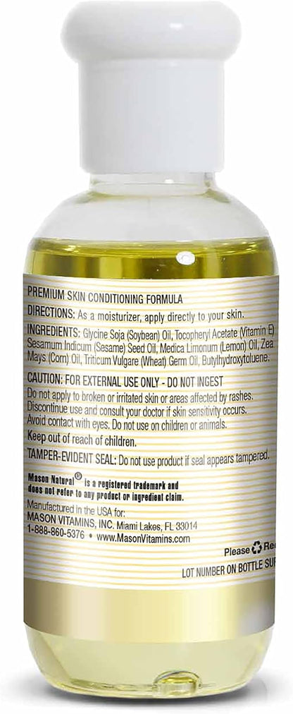 MASON NATURAL Vitamin E Oil, 30000 iu, Suitable for Vegetarians, Use Topically to Help Moisturize Dull, Dry Skin or Take as Dietary Supplement for Antioxidants and Anti-Aging Benefits, 2.5 Fl Oz