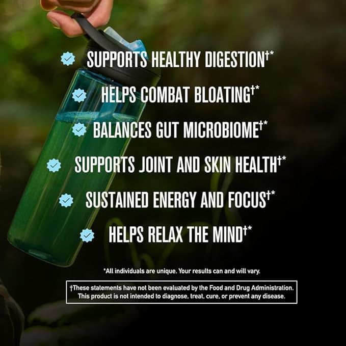 Morning Kick, Zero Sugar Greens Superfood Powder Supplement with Ashwaganda, Collagen, Probiotics, Debloat Drink, 30 Servings (Strawberry Lemonade) by Chuck Norris