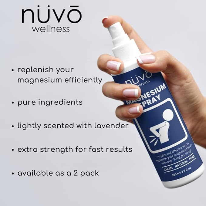 Magnesium Oil Spray with MSM - Spray it Away with Magnesium - Fast Acting Transdermal Formula to Relax Muscles - Lightly Scented with Lavender - Product of Canada 100 ml