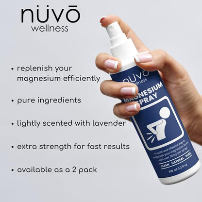 Magnesium Oil Spray with MSM - Spray it Away with Magnesium - Fast Acting Transdermal Formula to Relax Muscles - Lightly Scented with Lavender - Product of Canada 100 ml